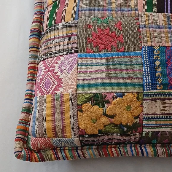 Colorful Patchwork Throw Pillow - Picture 5 of 9